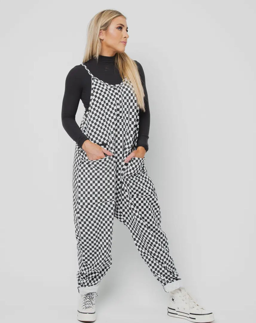 Checkered RAGS Romper! Extra Roomy!