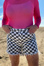 Kreek Denim Shorts - Check
