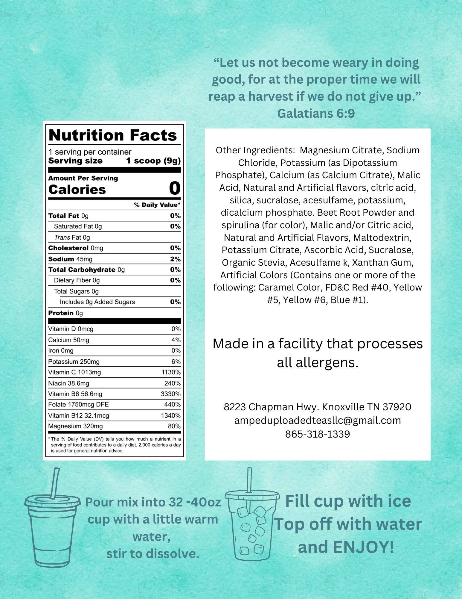 Captain America Hydration Tea