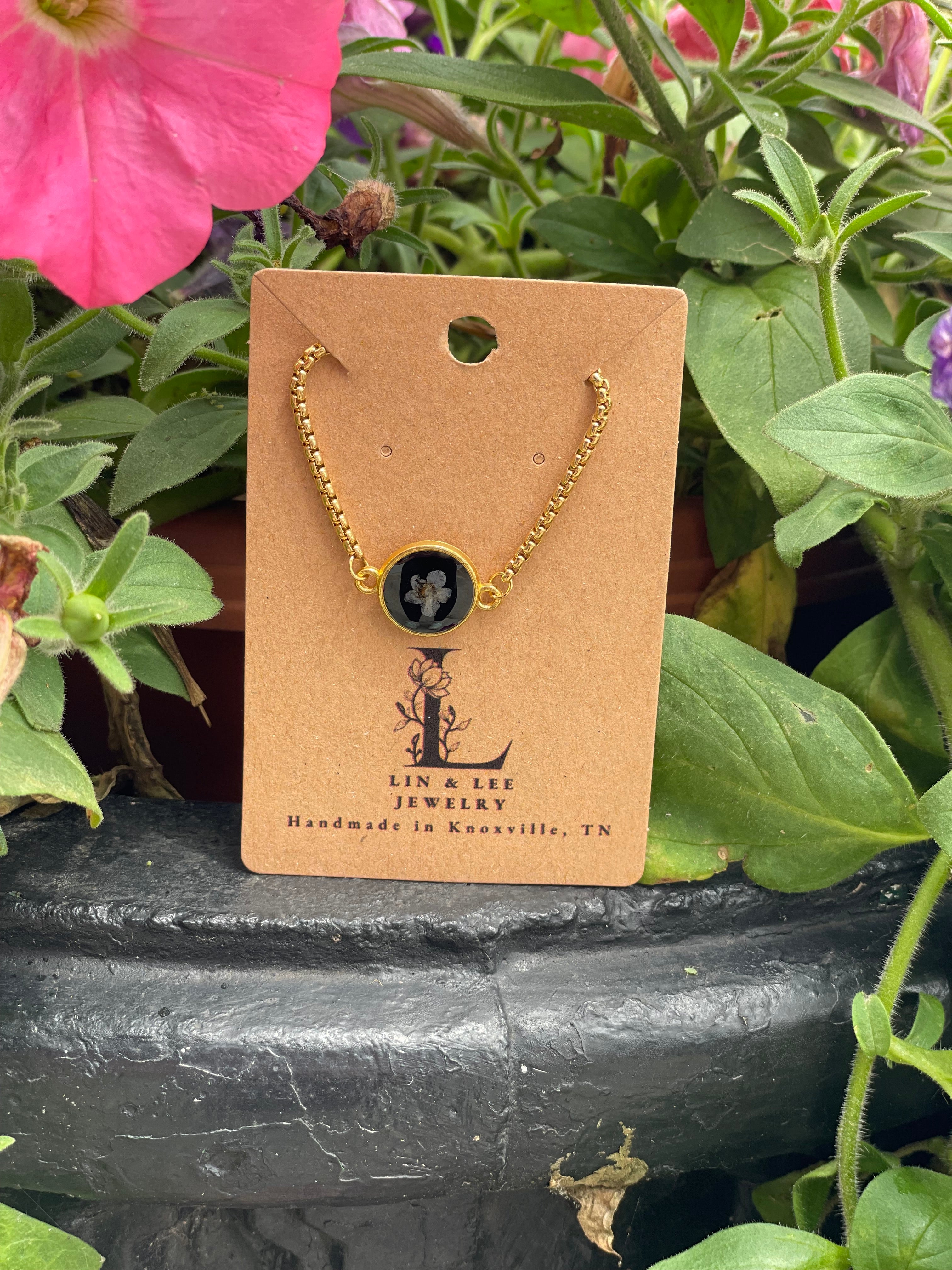 Black ‘Forget Me Not’ Bracelet