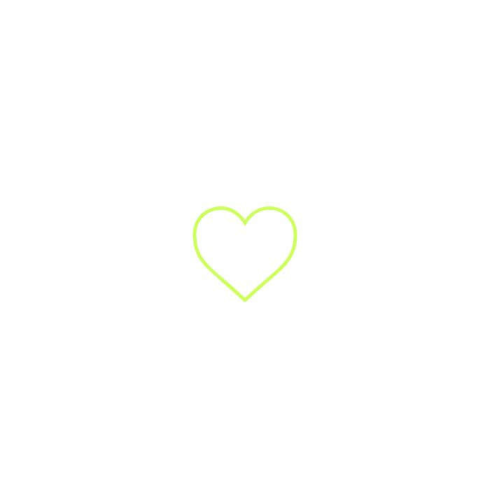 Yellow heart outline on a white background