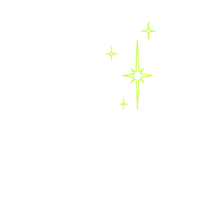 Decorative elements with stars and lines on a white background